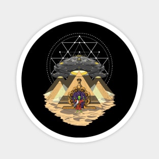 Egyptian Pyramids Alien Abduction Magnet